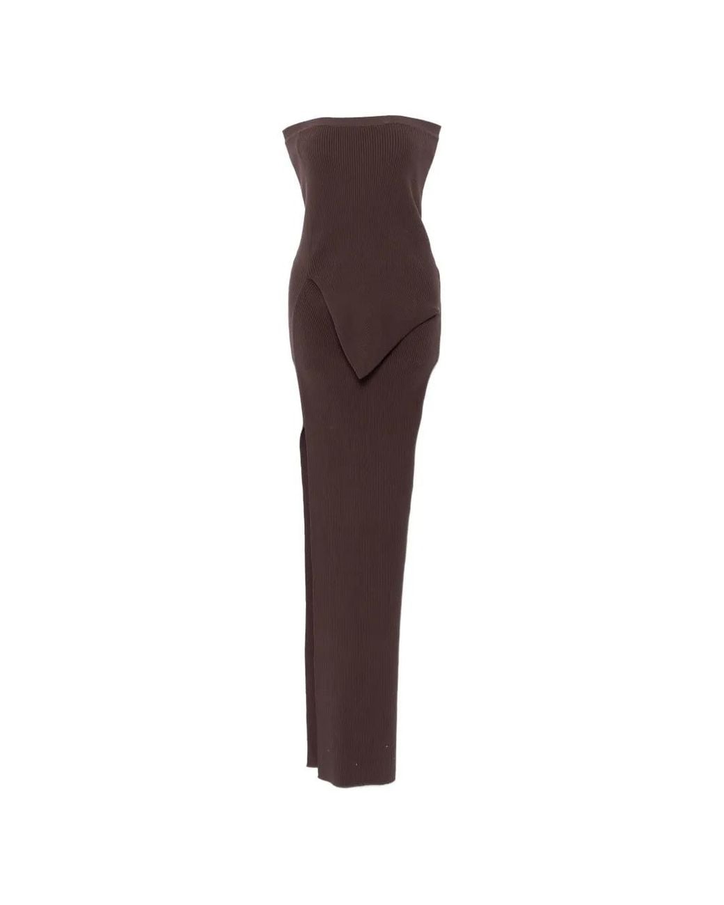 Rick Owens Brown Babel Bustier Dress