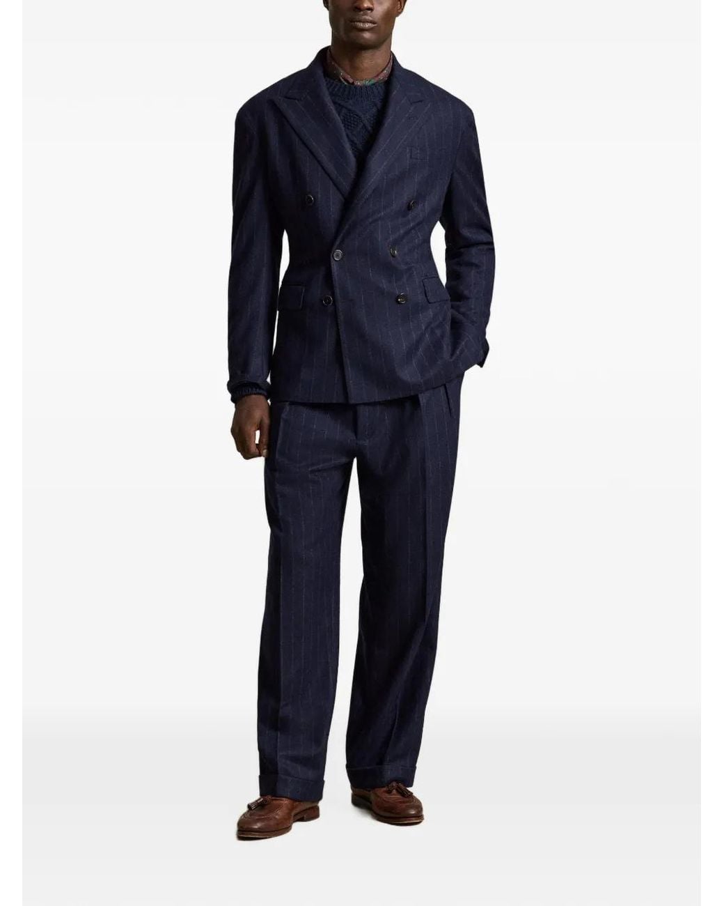 Polo Ralph Lauren Blue Heyworth Chalk-Stripe Flannel Suit for men