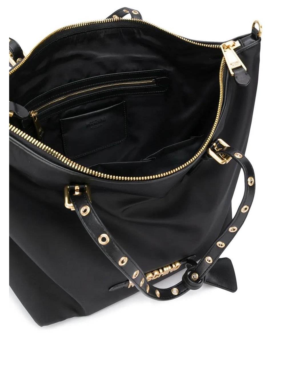 Moschino Black Logo Tote Bag