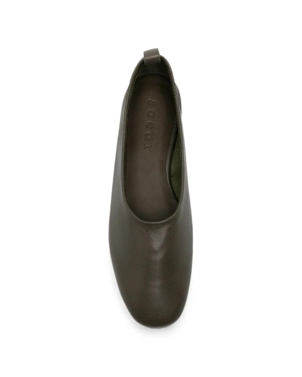 Soeur Green Bala Leather Ballet Flats