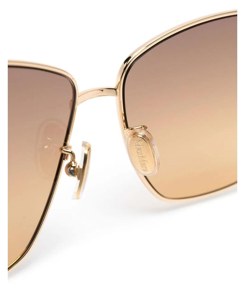 Max Mara Eyewear Natural Oversize-Frame Gradient-Lens Sunglasses