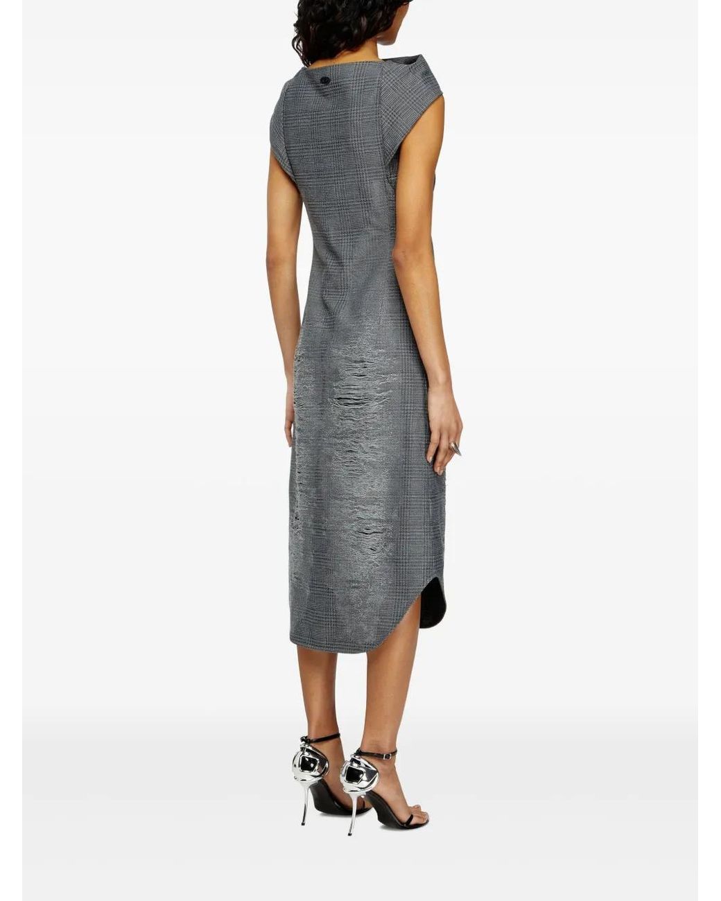 DIESEL Gray D-Mauve Midi Dress