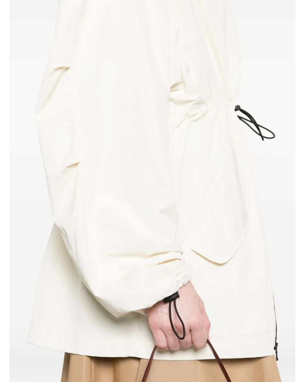 Wardrobe NYC White X Rhw Hooded Drawstring Coat