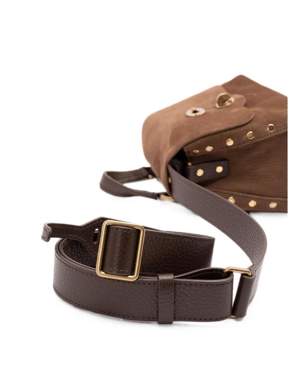 Zanellato Brown Baby Postina Jones Stud-Embellished Mini Bag