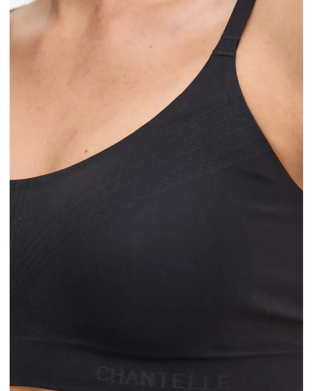 Chantelle Black Logo-Underband Sports Bra