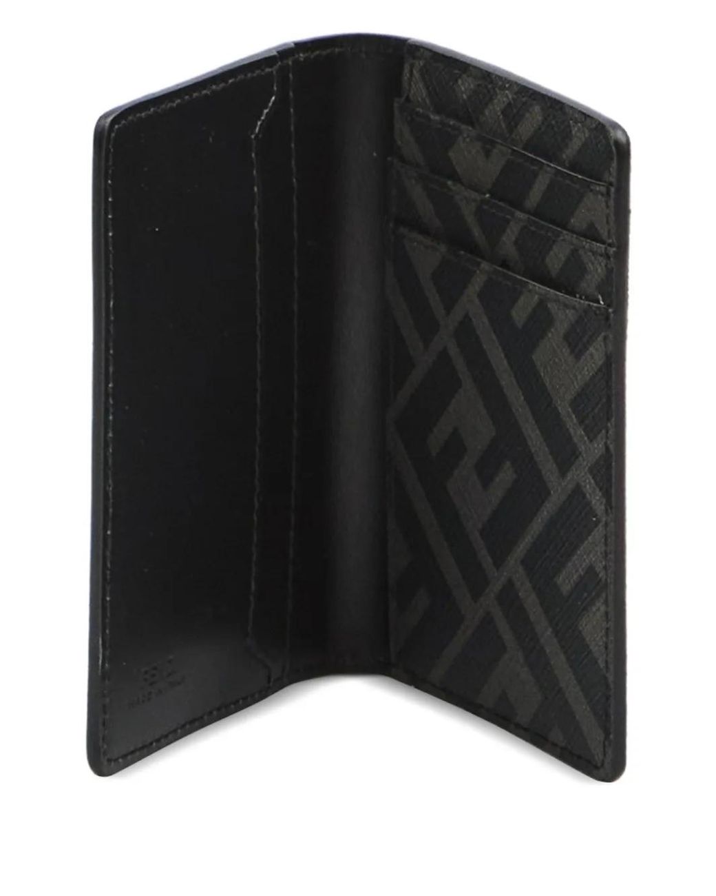 Fendi Black Porte-Cartes À Logo Brodé for men