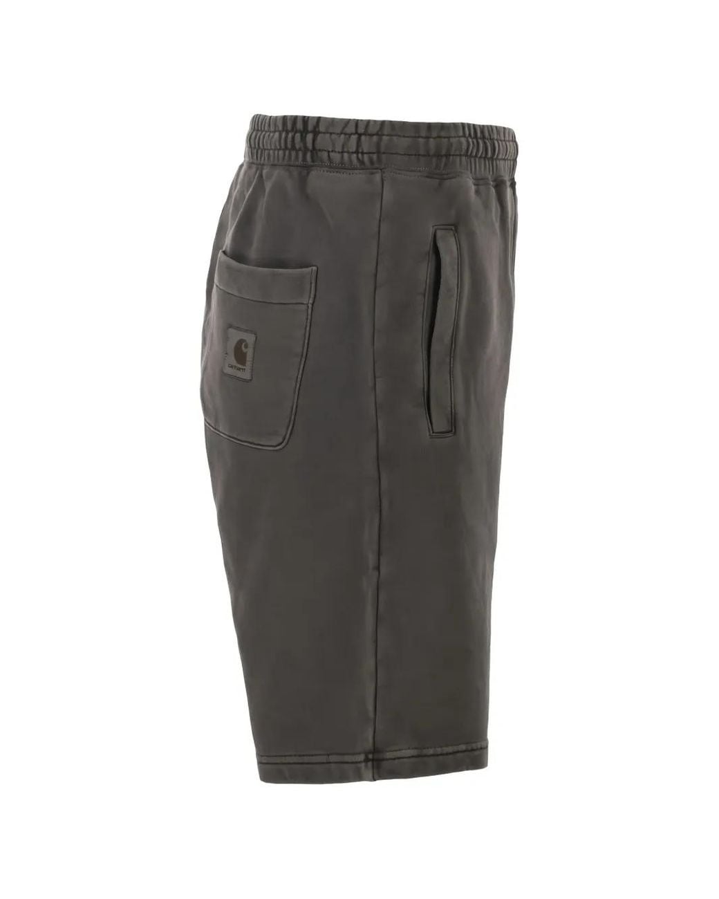 Carhartt Gray Logo-Patch Sweat Shorts for men