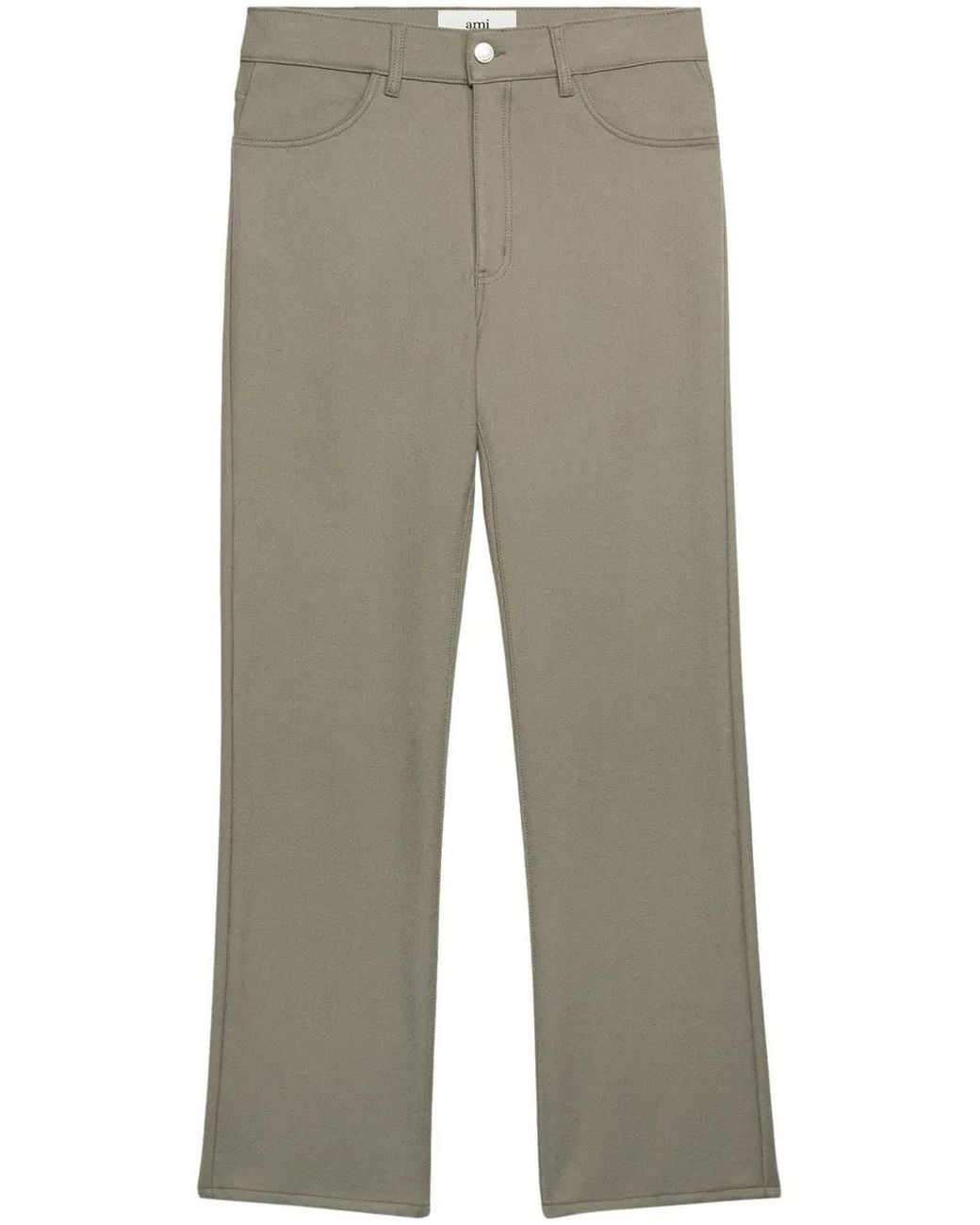 AMI Straight Broek in het Gray