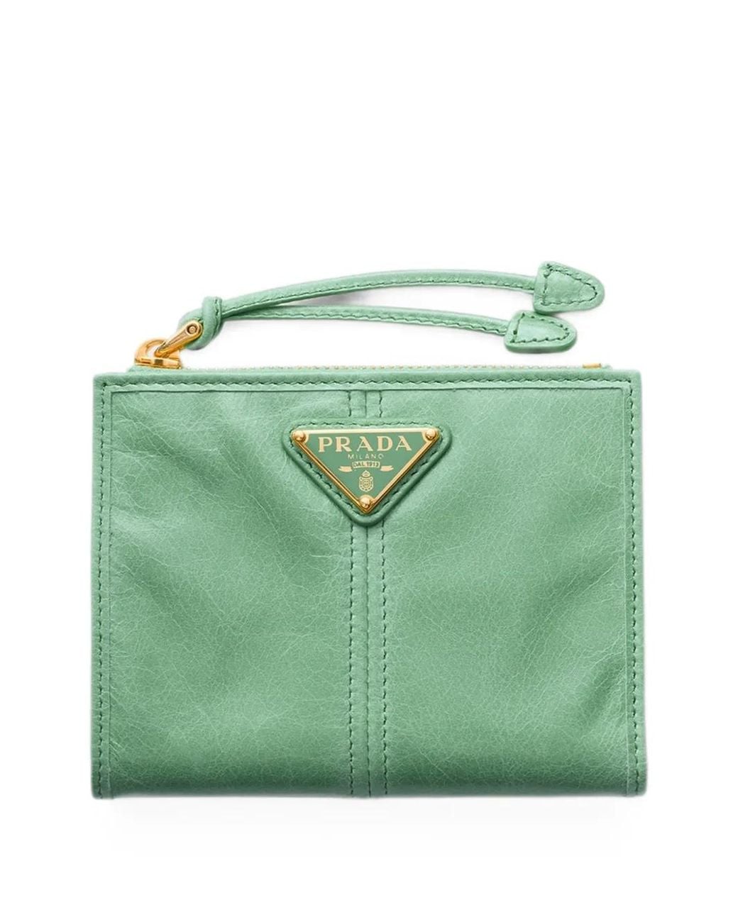 Prada Green Small Leather Wallet