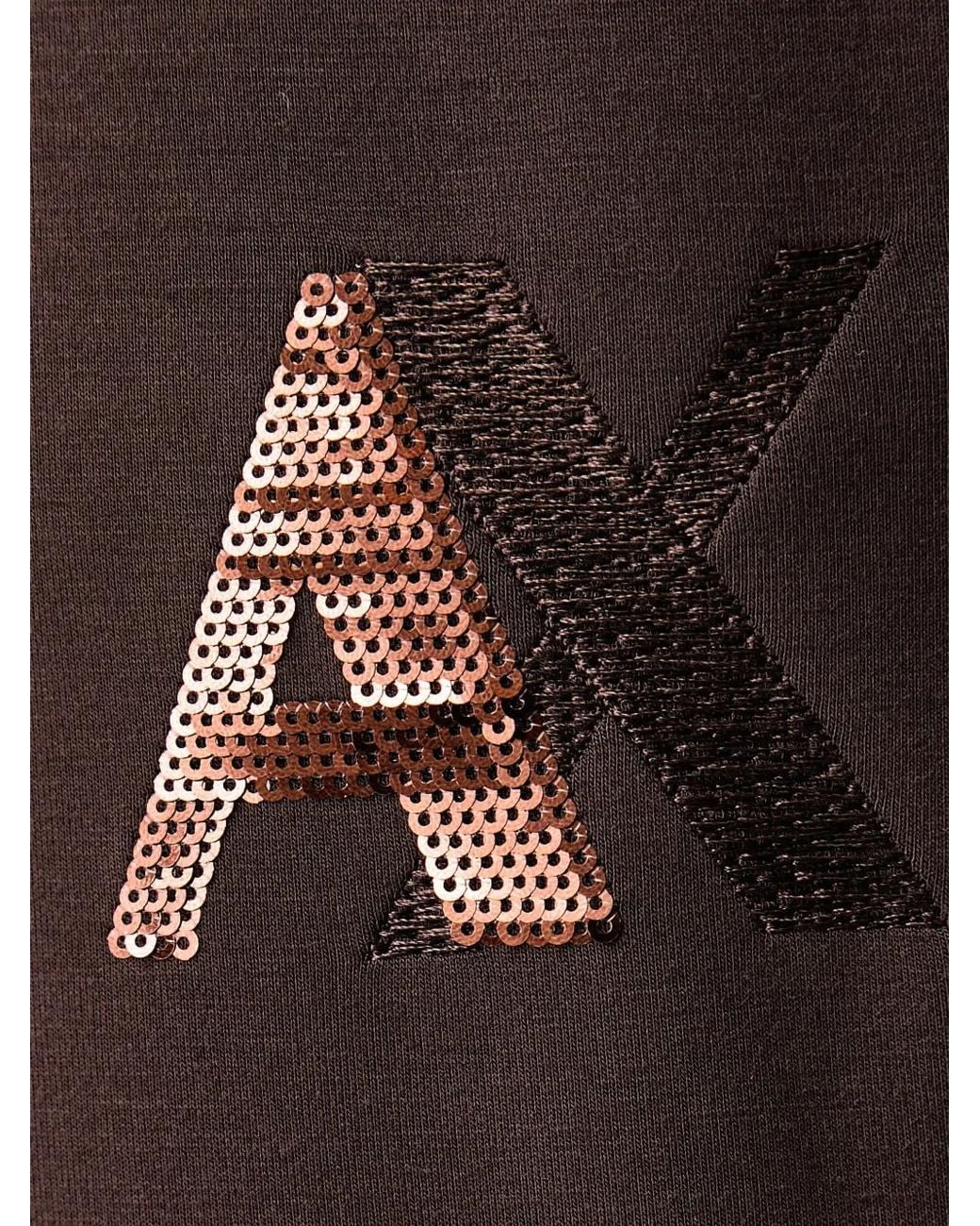 ARMANI EXCHANGE Black Logo-Detail Track Pants
