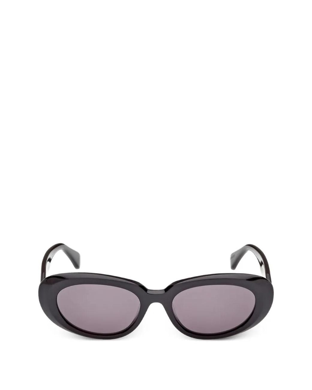 Max Mara Eyewear Black Oval-Frame Sunglasses
