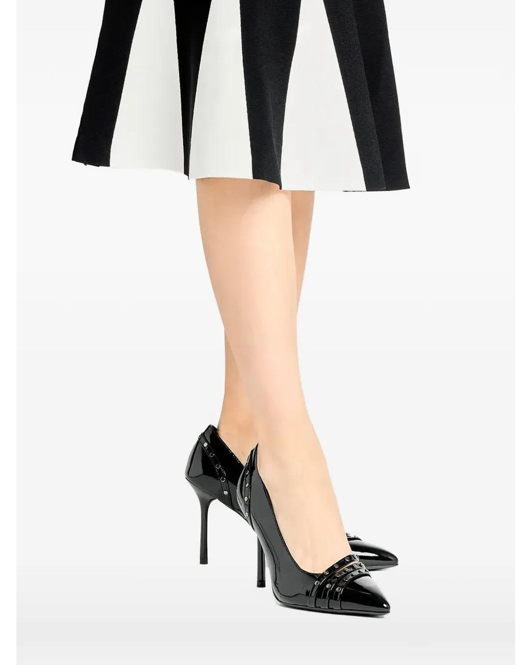Karl Lagerfeld Black 105Mm Sarabande Studded Pointed Pumps