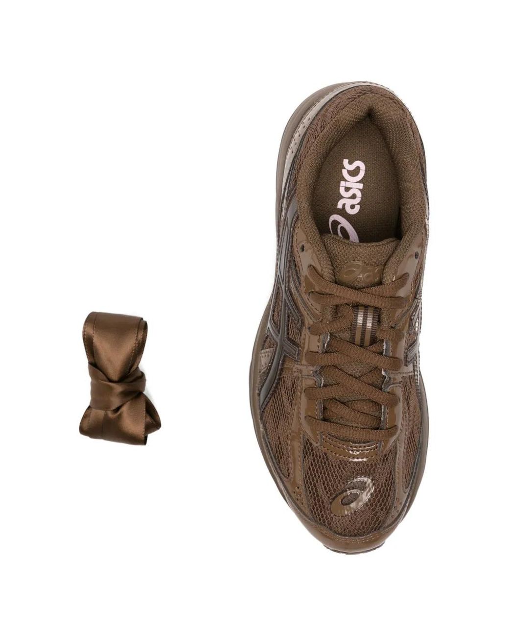 Asics Brown Logo Laced Sneakers
