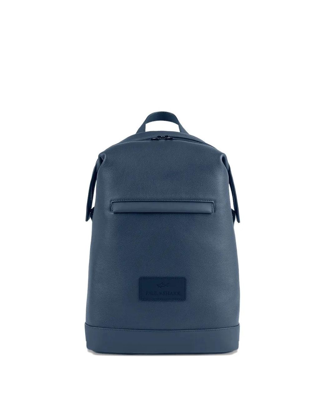 Paul & Shark Blue Tumbled Leather Backpack for men