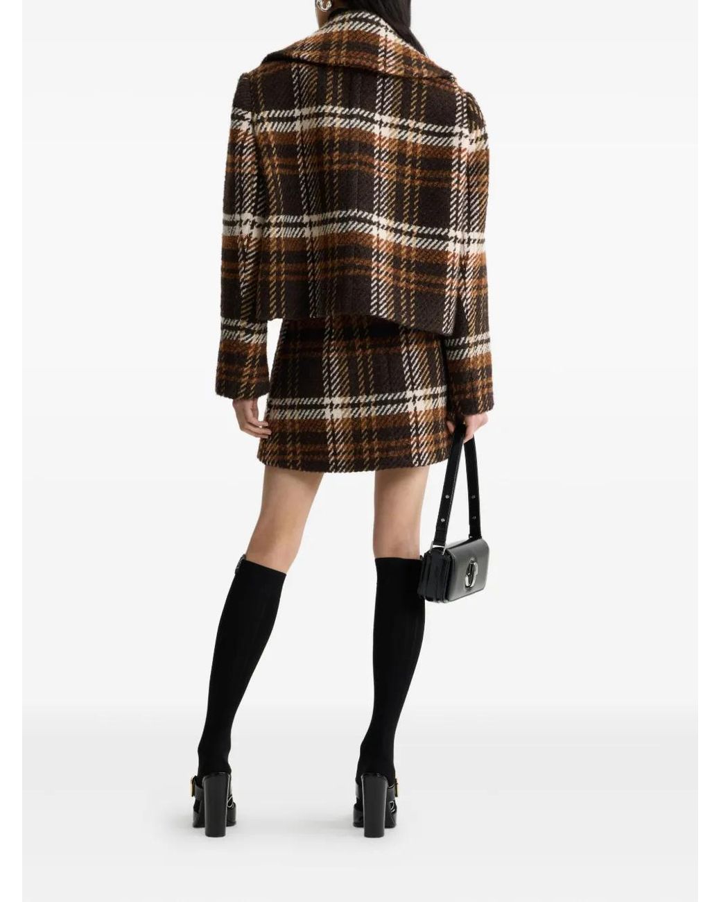 Patou Black Plaid Double-Breasted Jacket
