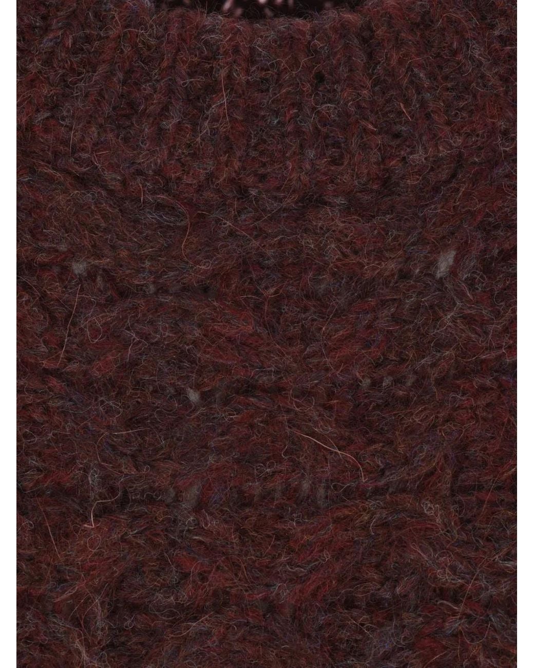 Isabel Marant Brown Cable-Knit Wool Sweater