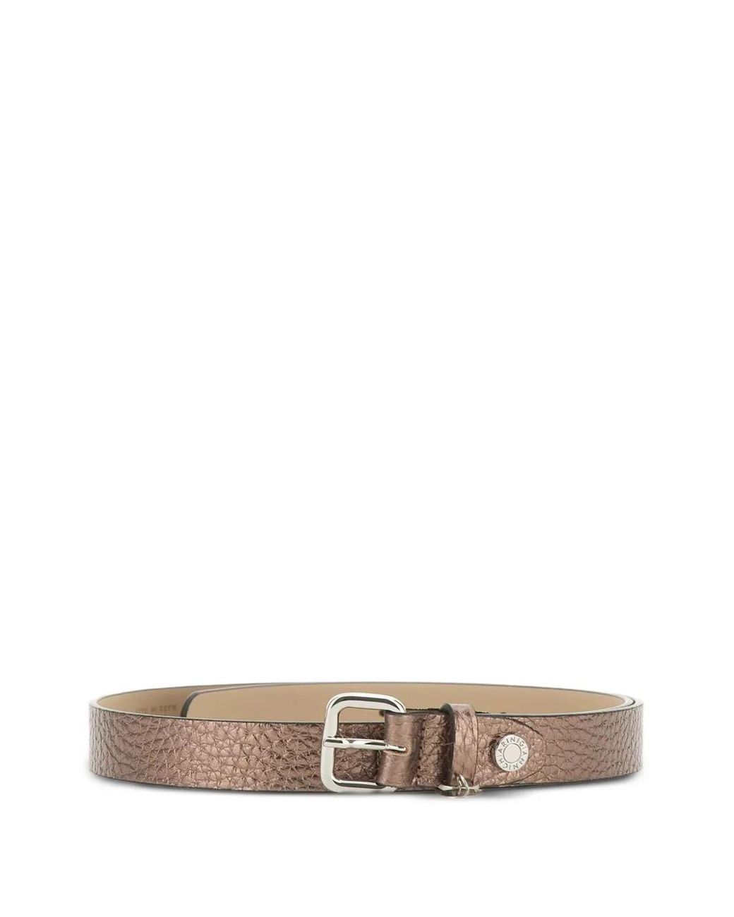 Gianni Chiarini White Ceinture En Cuir À Fini Grainé