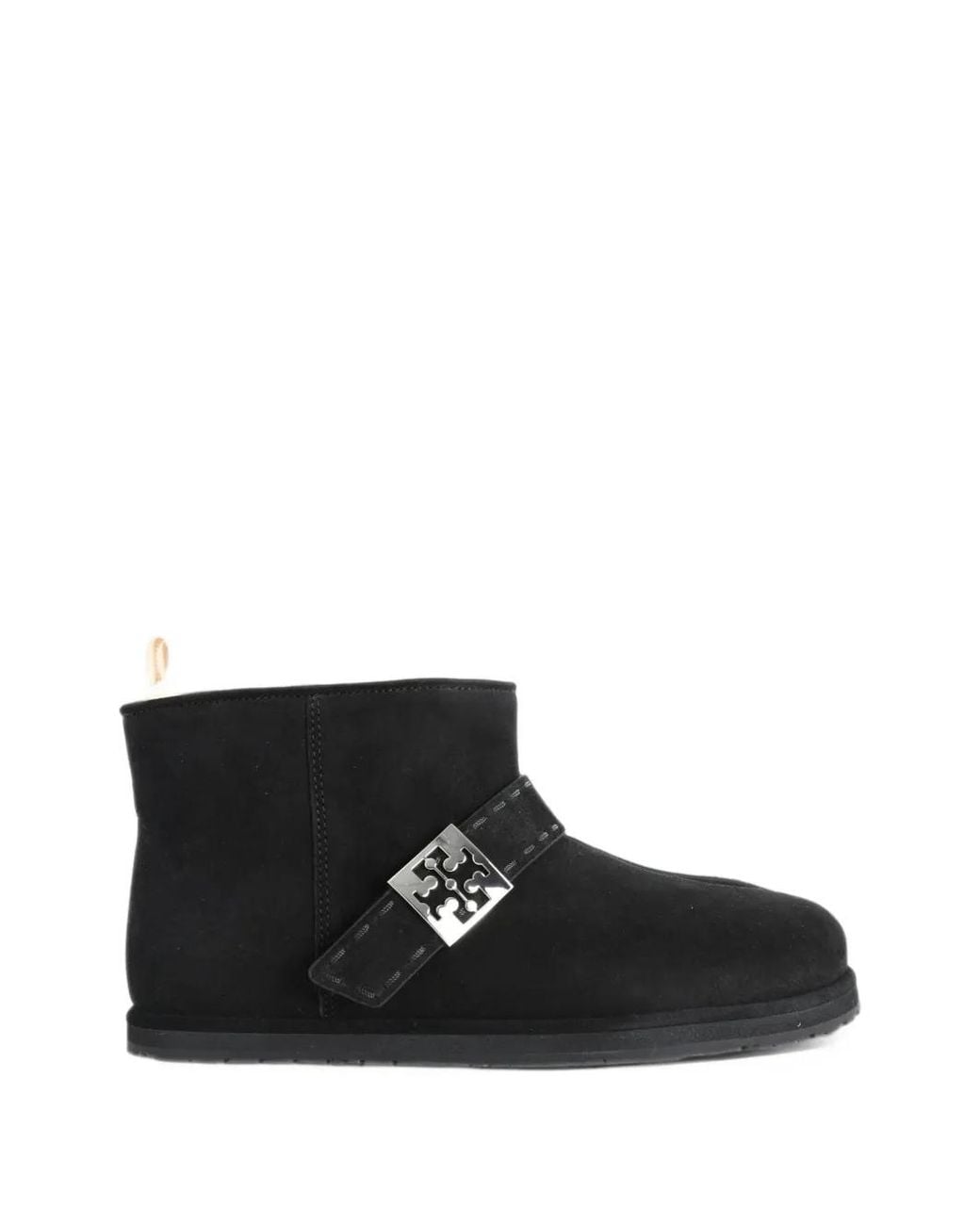 Tory Burch Black Mellow Shearling Ankle Boots
