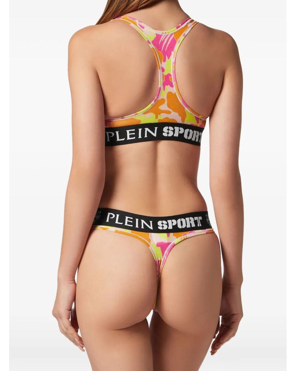 Philipp Plein White Camouflage Jogging Lingerie Set