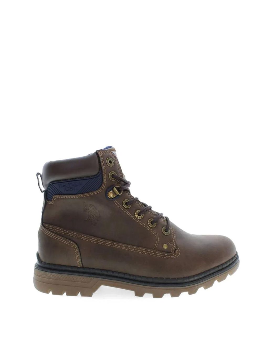 U.S. POLO ASSN. Brown Lace-Up Hiking Boots for men