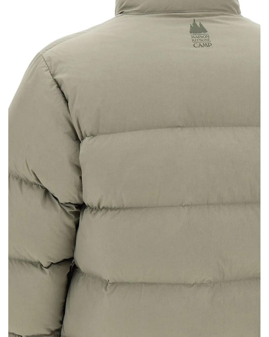 Maison Kitsuné Gray Quilted Padded Jacket for men