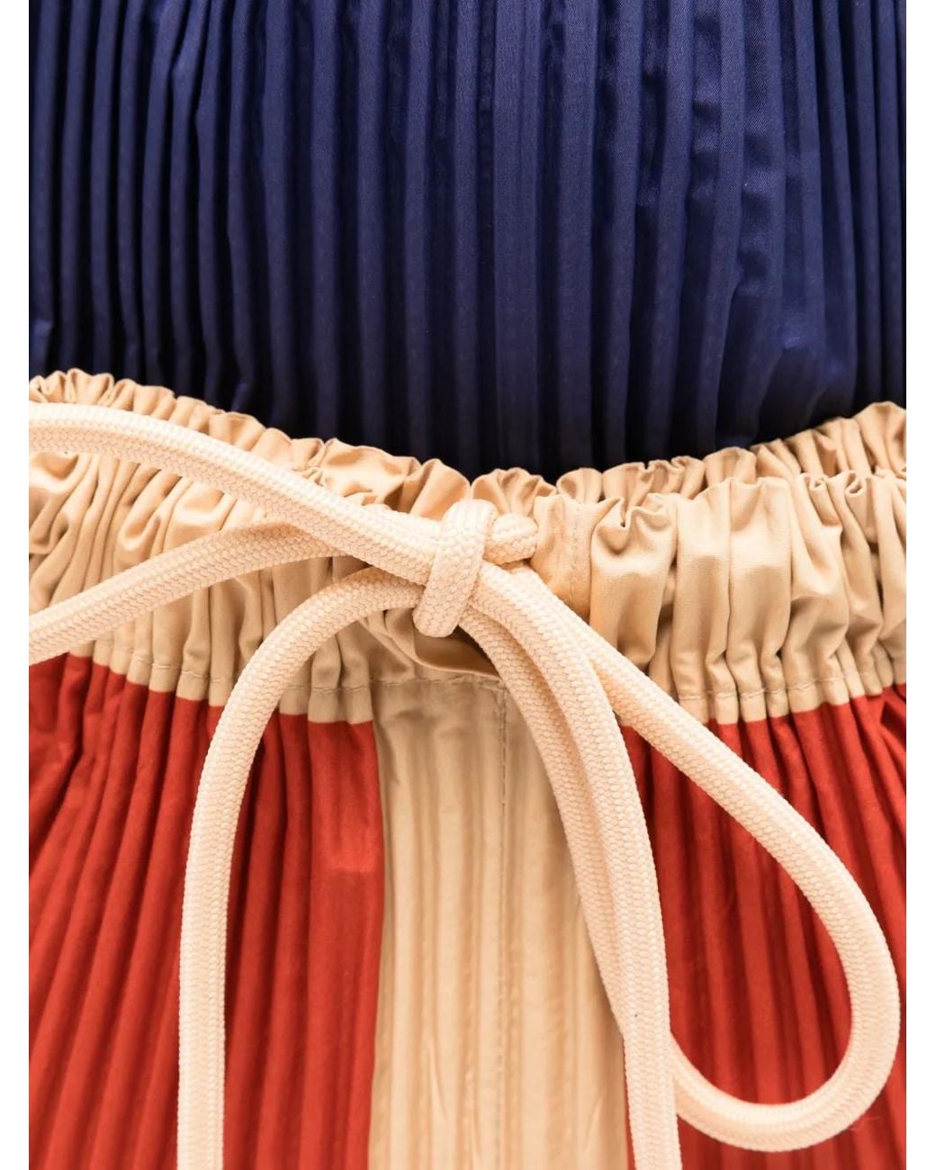 MULTITUDES BAGS Blue Plissé-Detail Drawstring Backpack