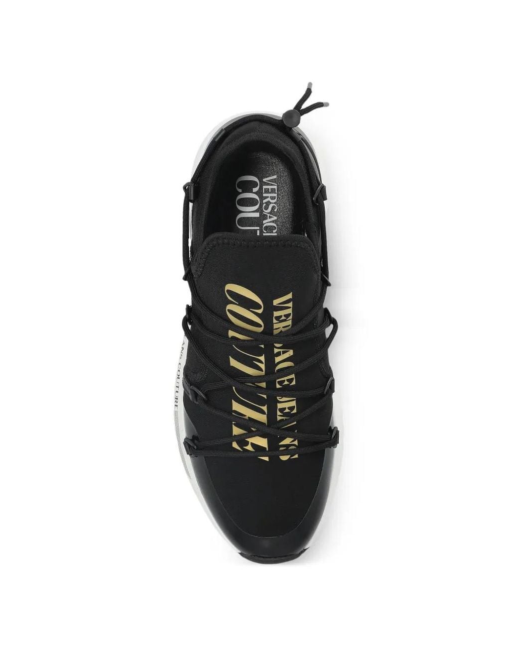 Versace Jeans Couture Black Lace-Up Sneakers for men