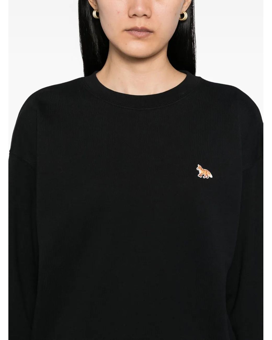 Maison Kitsuné Black Baby Fox Patch Sweatshirt