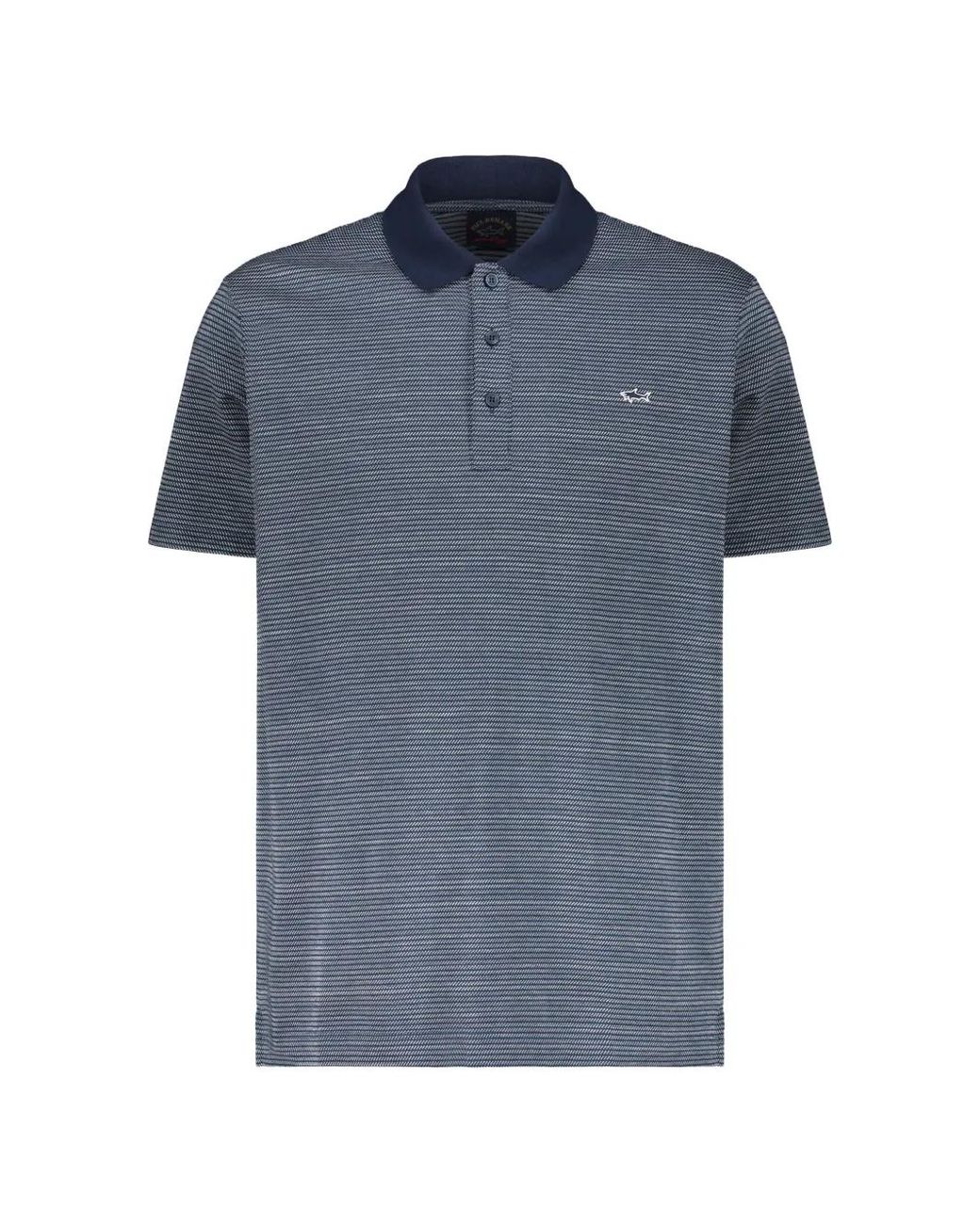 Paul & Shark Blue Short-Sleeve Polo Shirt for men
