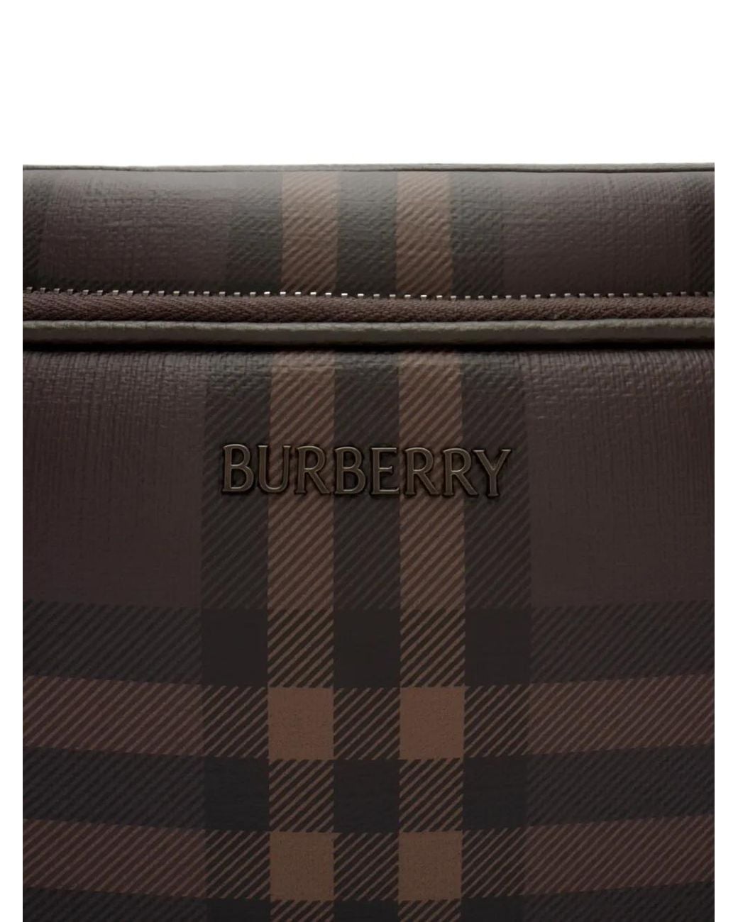 Burberry Black City Check Pocket Crossbody Bag for men