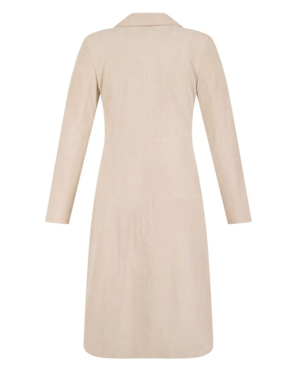 Dan Cassab Natural Grisi Single-Breasted Coat