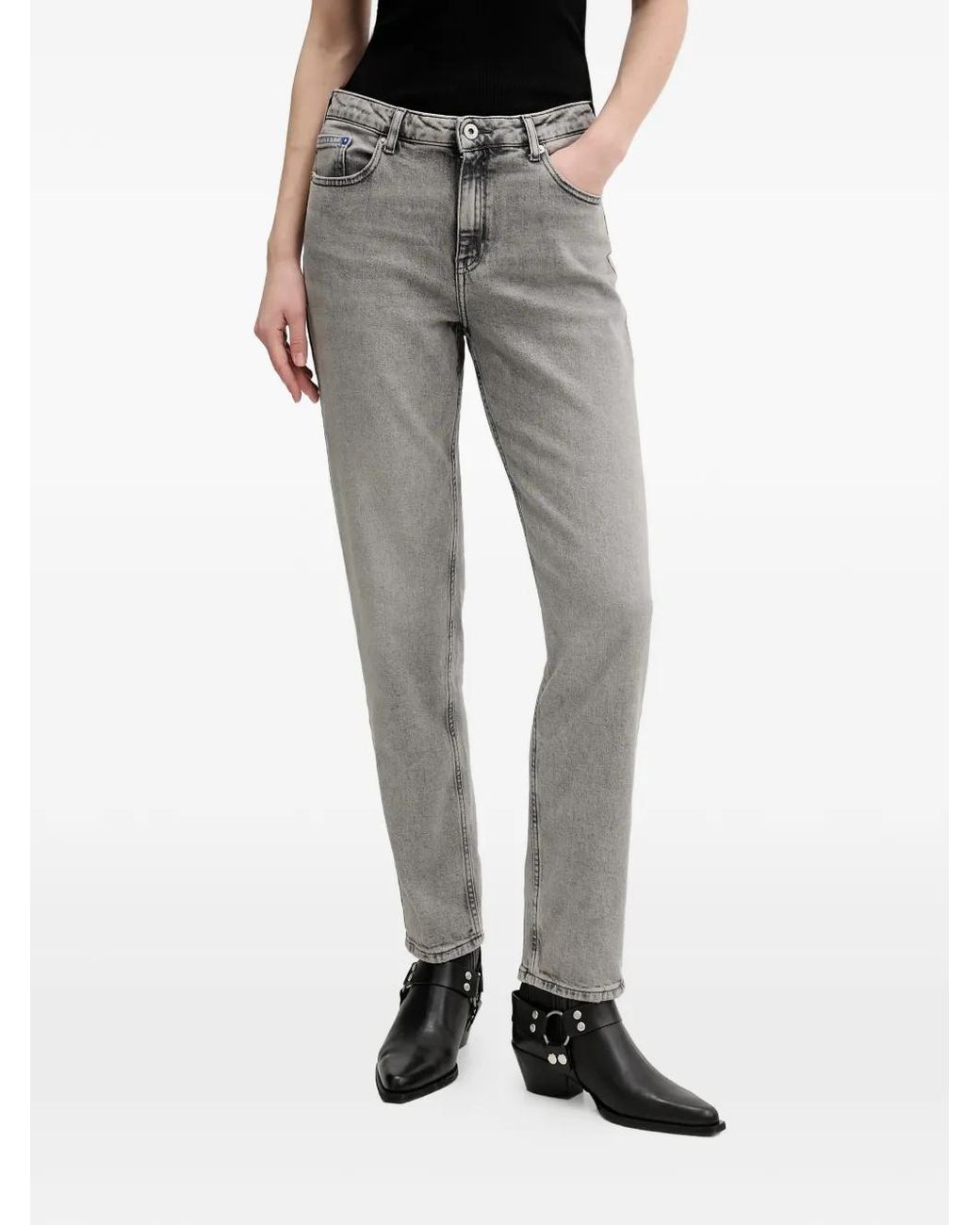 Karl Lagerfeld Gray Straight Jeans