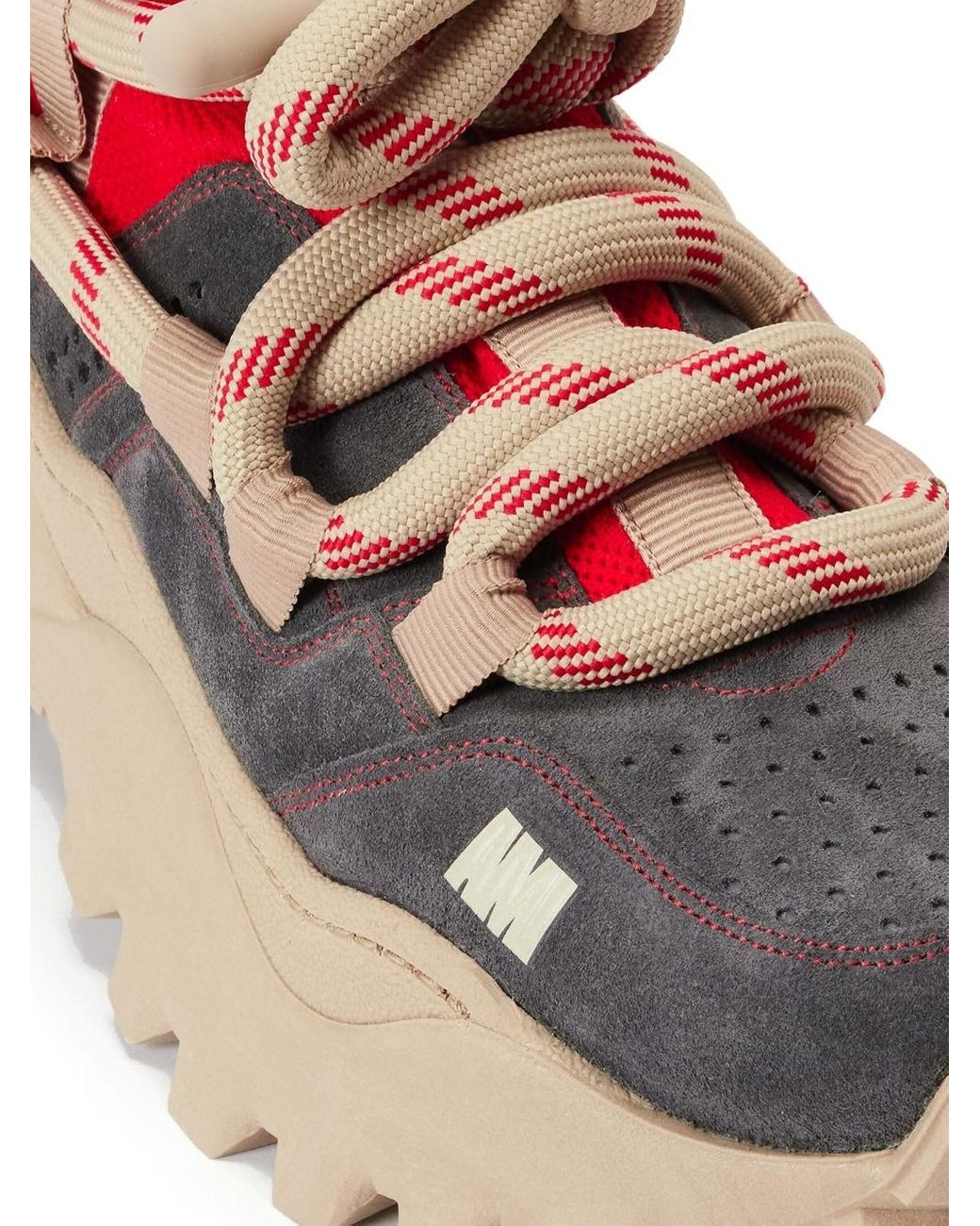 Ami Paris Ami De Coeur Chunky Sneakers in Red | Lyst