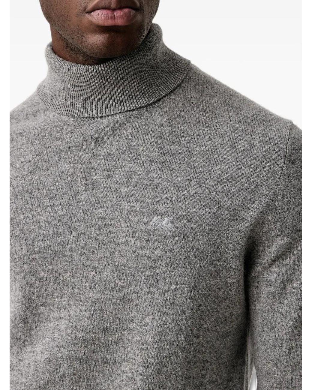 Lindbergh Gray Pull À Logo Brodé Et Col Roulé for men