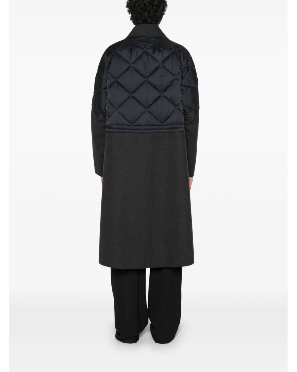 FRANCESCA MARCHISIO Black Quilted-Panel Coats