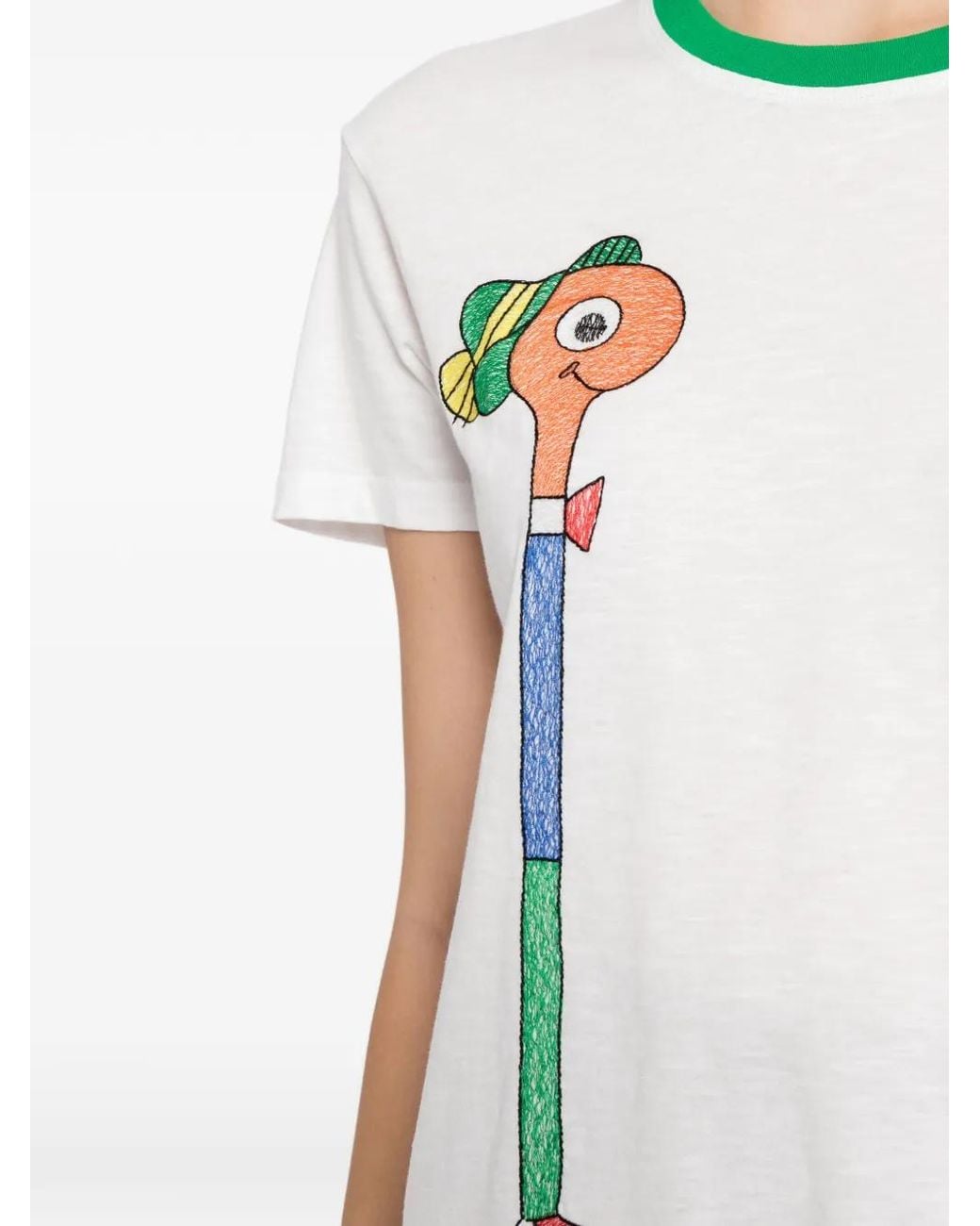 MIRA MIKATI Blue Lowly Worm X Lowly Embroidered T-Shirt