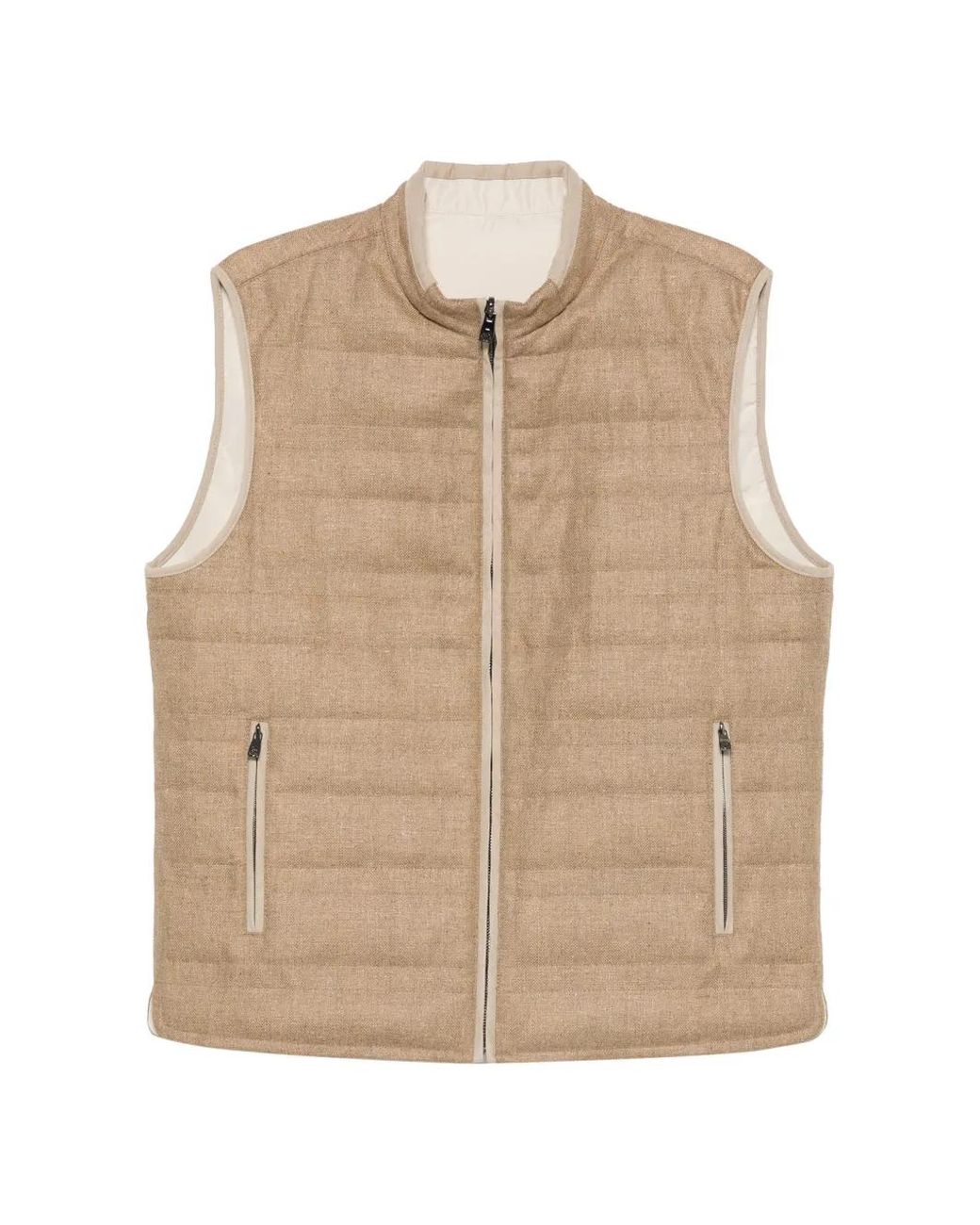 Corneliani Natural Gilet À Design Matelassé for men