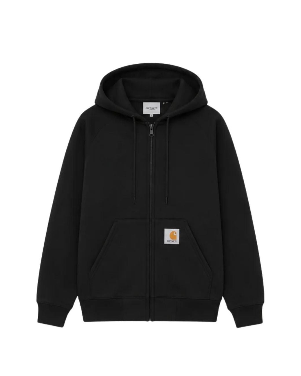 Carhartt Black Hoodie Zippé Car-Lux À Patch Logo for men