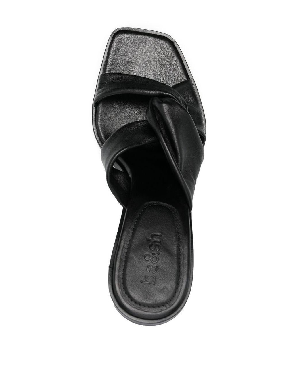 Ba&sh Capioka Leather High Heel Sandals in Black | Lyst