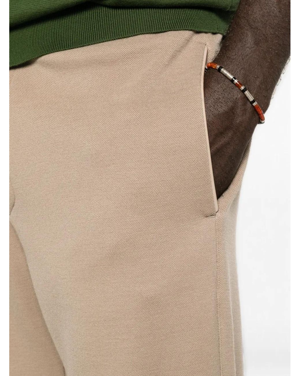 Zegna White Elasticated-Waistband Trousers for men