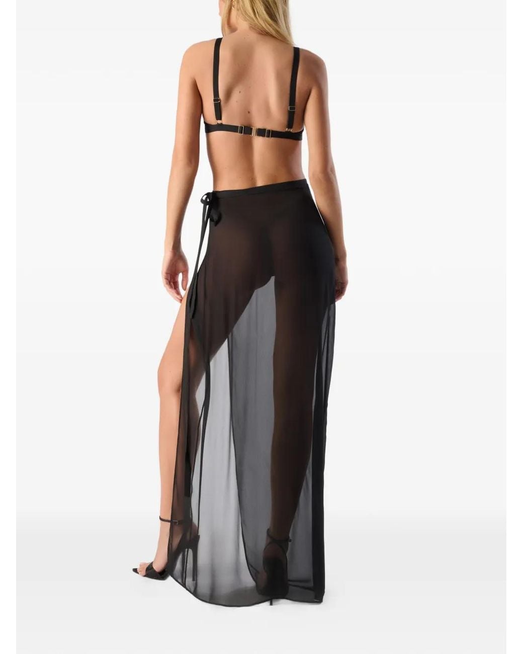 Maison Close Black Fever Wrap Maxi Skirt