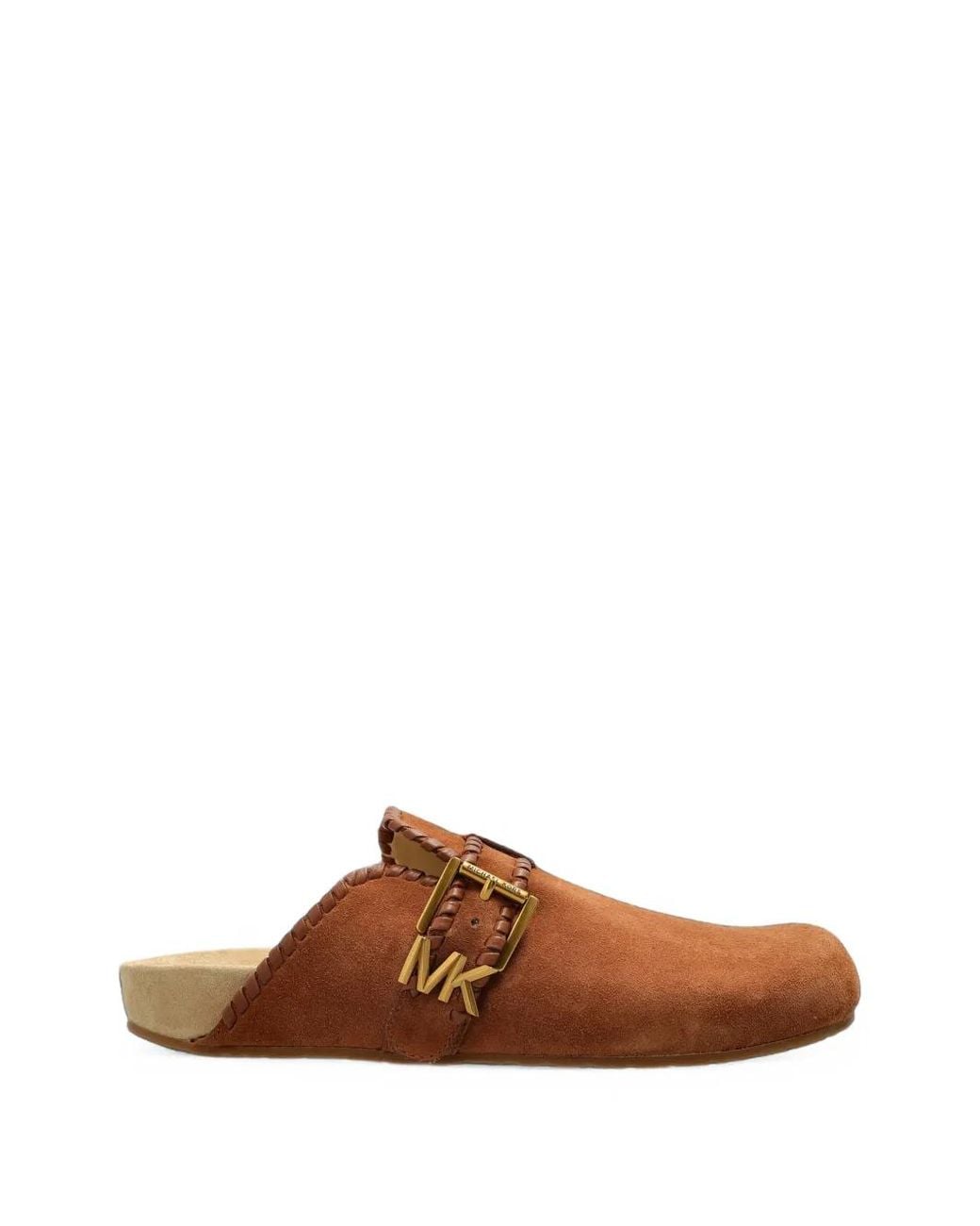 MICHAEL Michael Kors Brown Greer Buckle-Fastening Mules