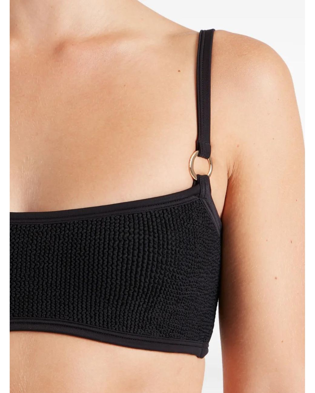 Hunza G Black Bikini Iris À Effet Froissé