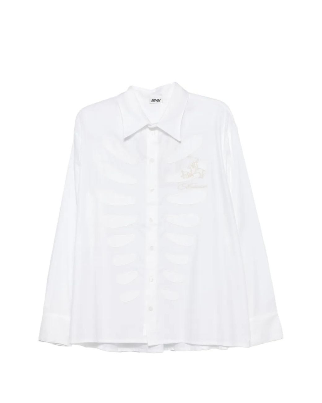 AVAVAV White Chemise Sam Brodée À Patch Logo