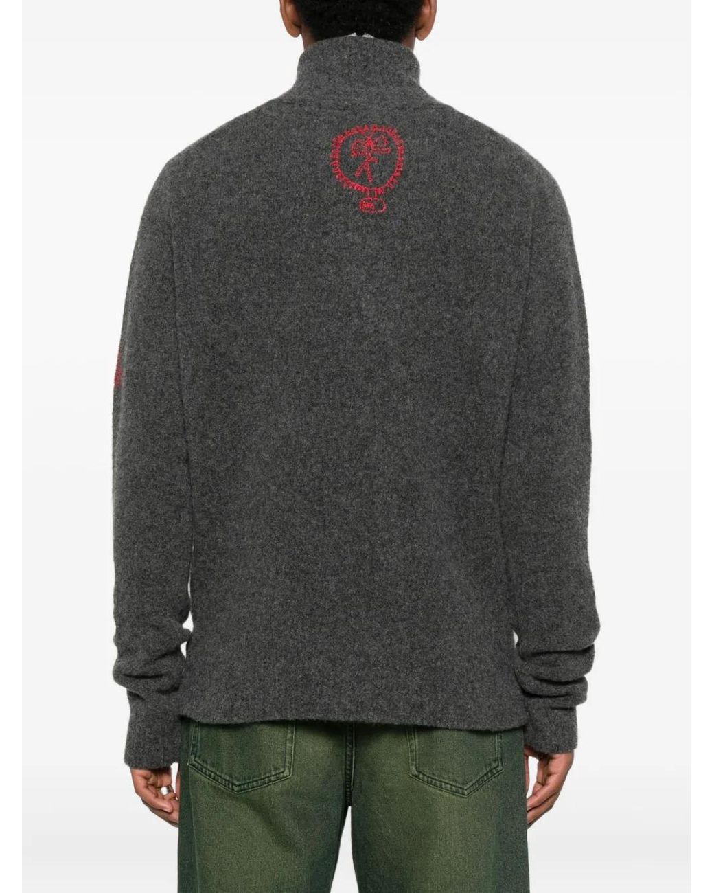Vivienne Westwood Black Embroidered-Logo Sweater for men