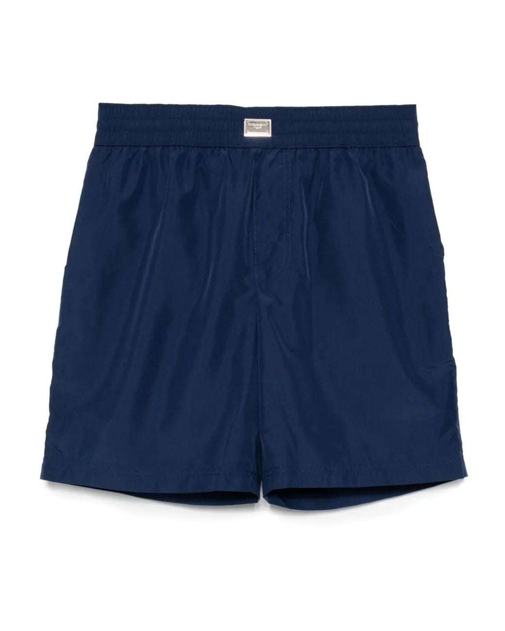 Dolce & Gabbana Blue Medium Swim Boxer With Plaque for men