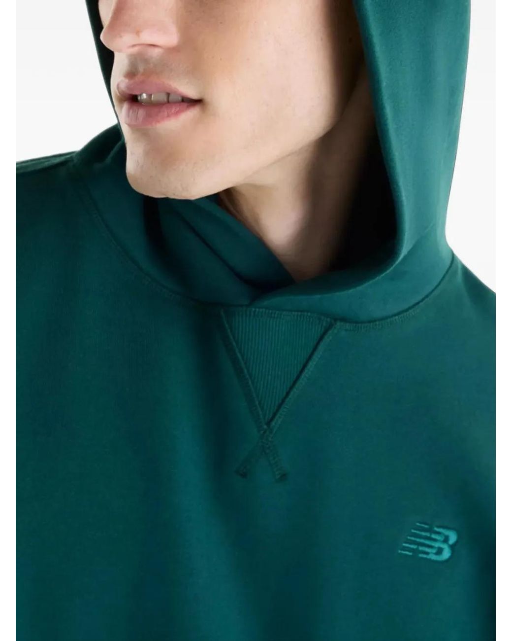 New Balance Green Athletics French Terry Hoodie for men