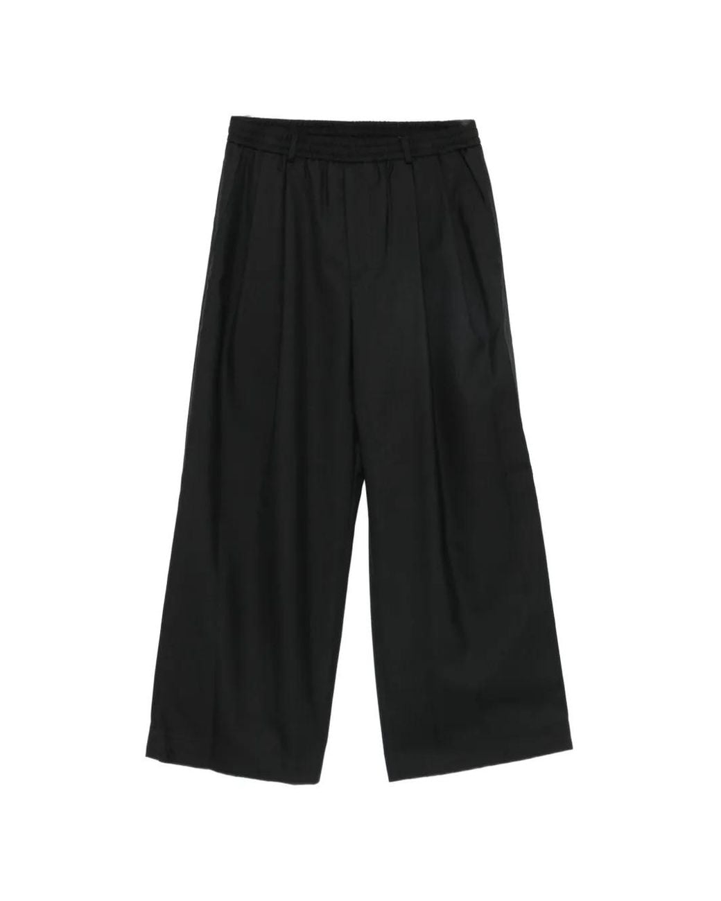 Juun.J Black Elasticated-Waistband Trousers for men