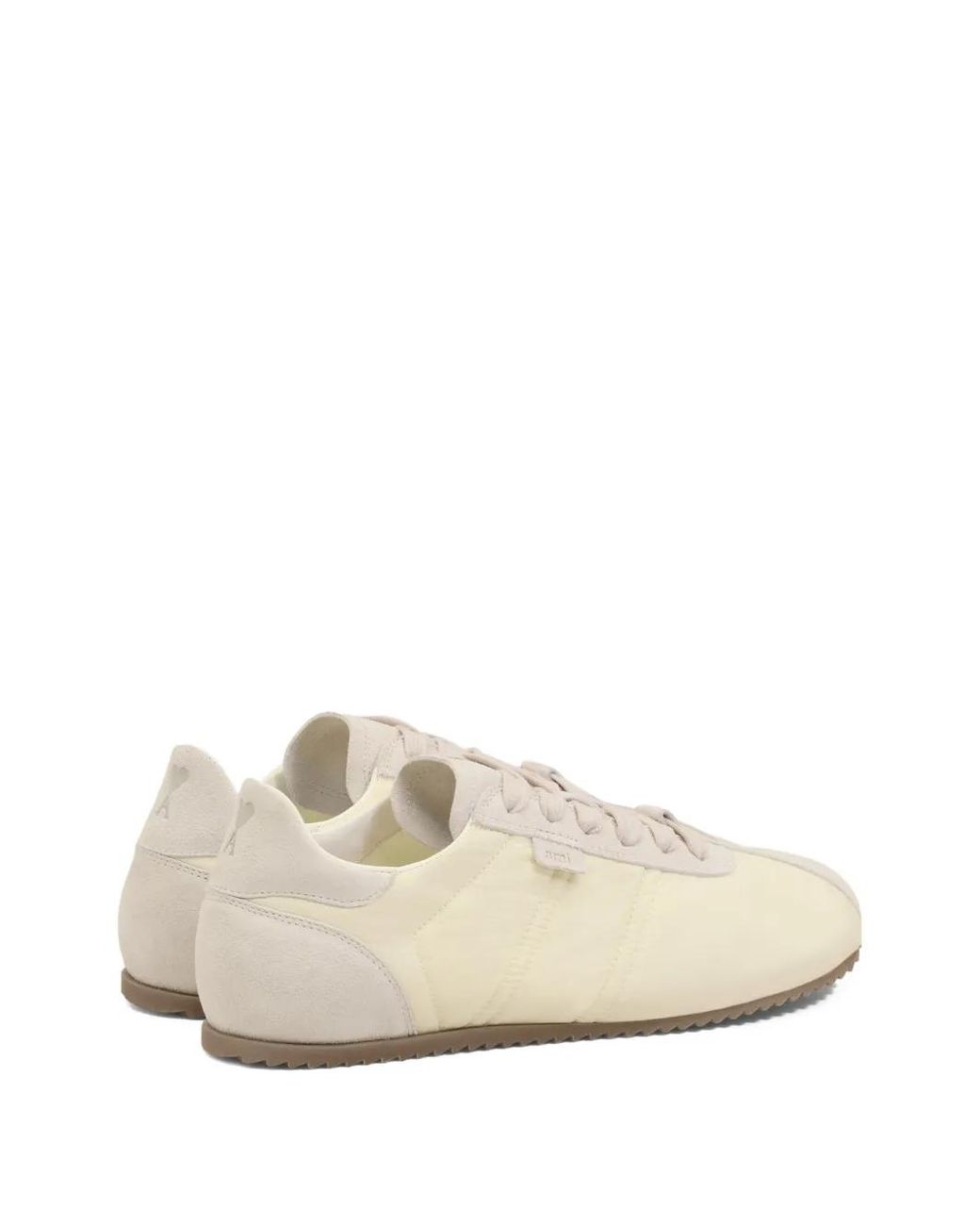 AMI White Nylon Soft Sneakers
