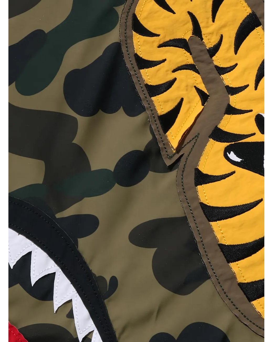 A Bathing Ape Green 1St Camo Shark Camouflage-Print Jacket for men